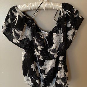 Cropped Peasant Blouse